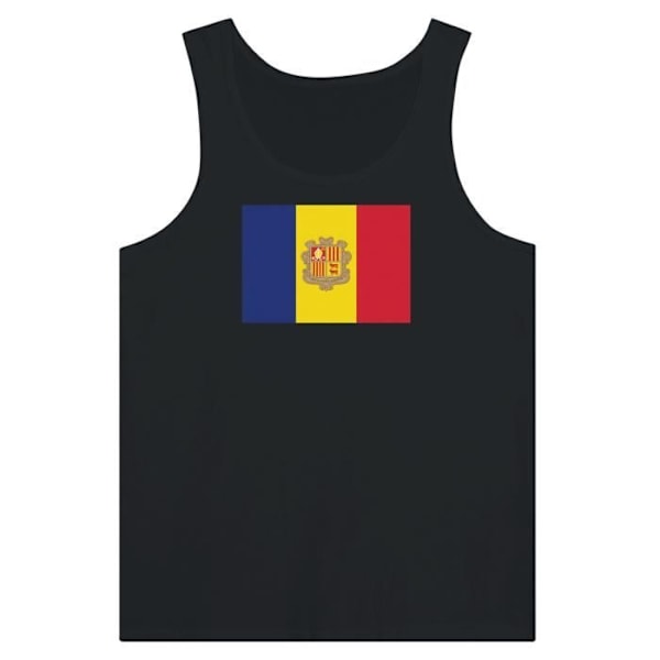 Andorra Flag Tank Top i Sort Svart M