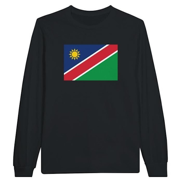 Namibia Flag pitkähihainen musta T-paita Svart M