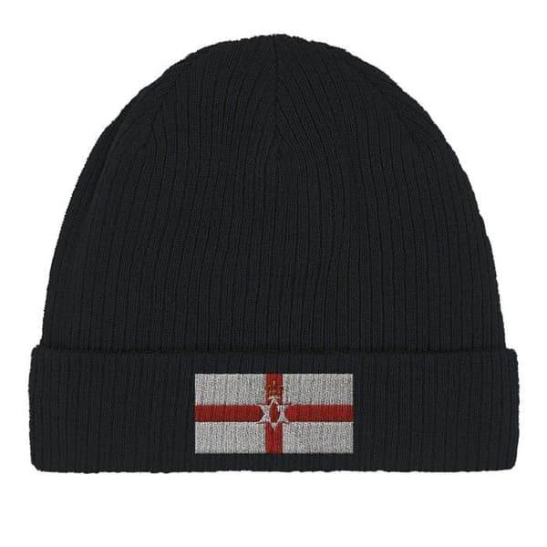 Hætte Flag Irland Nord i Sort Svart