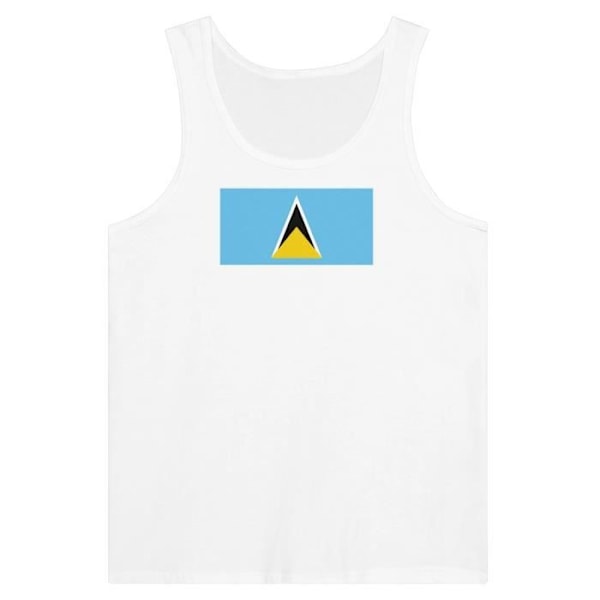 Saint Lucia Flag toppi valkoinen Vit XXL