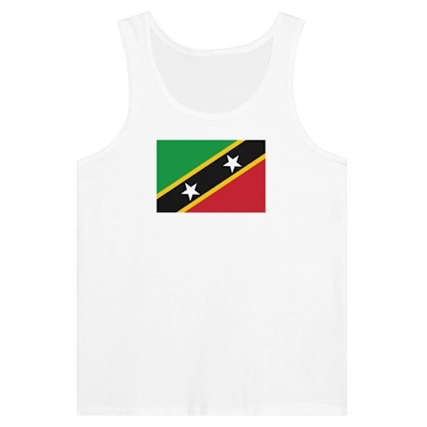 Saint Kitts og Nevis Flag Tank Top i hvid Vit XXL