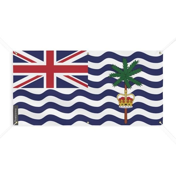 Bannerflag for det britiske territorium i Det Indiske Ocean 6 Øjer 170x340 cm i polyester