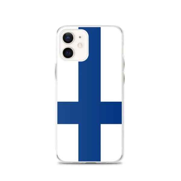 Coque iPhone 12 - PIXELFORMA - Finlands flag - Blødt silicone - Fuld beskyttelse - Fleksibel