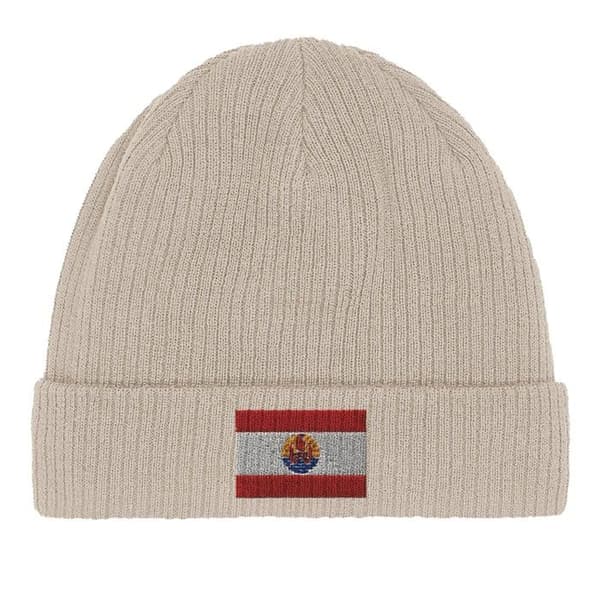 Bonnet Lippu Ranskalainen Polynesia Vaaleanbeige Beige
