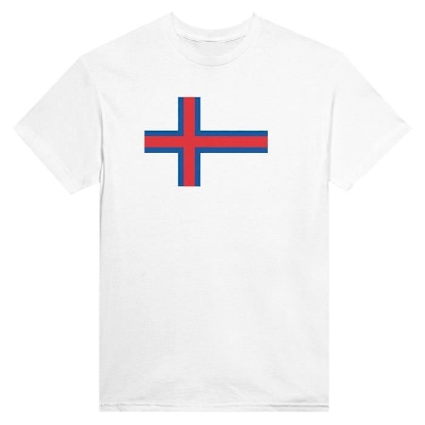 Færøernes Flag T-shirt i hvid farve Vit XL