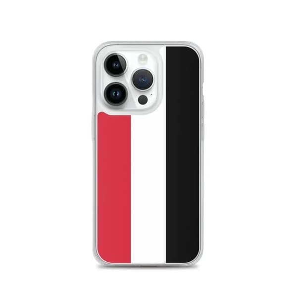 Coque til iPhone - PIXELFORMA - iPhone 14 Pro - Yemen Flag - Blødt silikone - Letvægtsdesign Flerfärgad