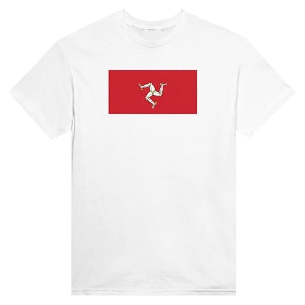 Isle of Man Flag T-shirt i hvid farve Vit jag