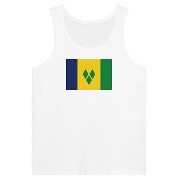 Saint Vincent og Grenadinernes flag tanktop i hvid Vit XXL