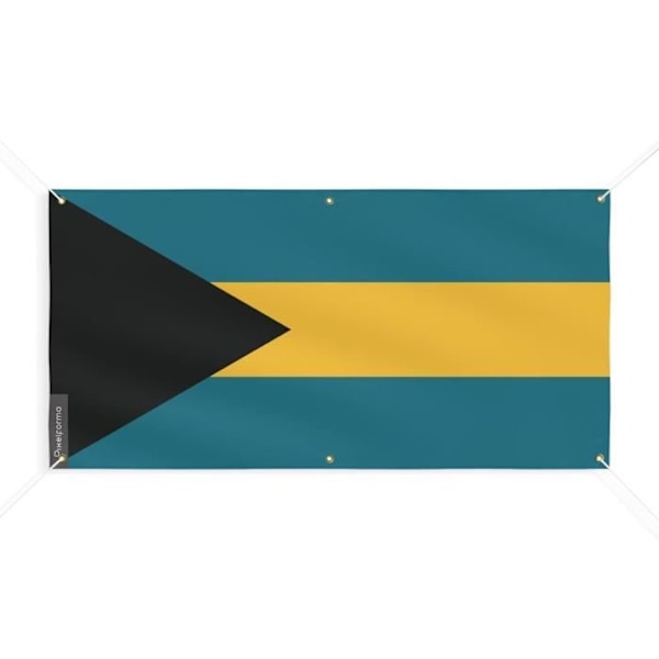 Bahamas Flag Banner 6 Øjer 190x380cm i polyester