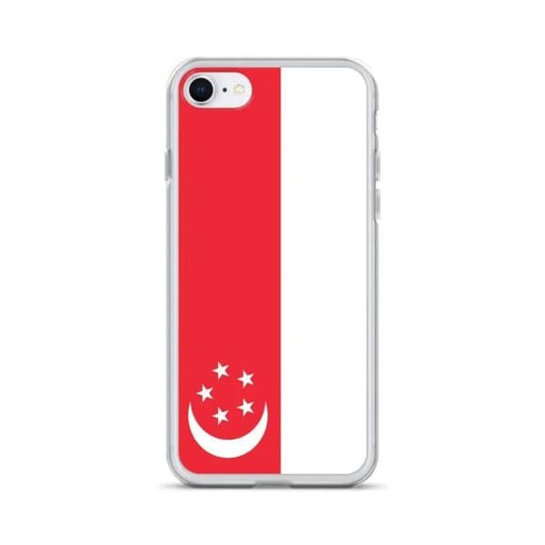 Coque - PIXELFORMA - iPhone 7 - Drapeau de singa - Komplett beskyttelse - Fleksibel Singapores flagga
