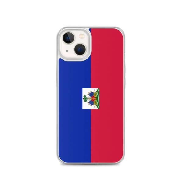 Coque til iPhone - PIXELFORMA - iPhone 13 - Haitis flag - Blødt silikone - Let design Flerfärgad