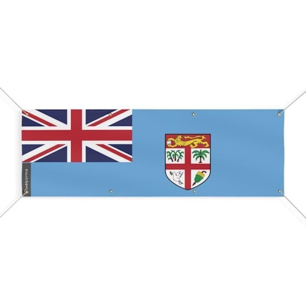 Fiji Flag Banner 8 Øjer 140x420 cm