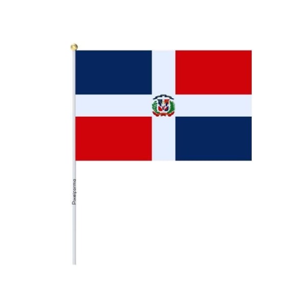 Partier Den Dominikanske Republiks Miniflag 14x21cm i 100 stykker