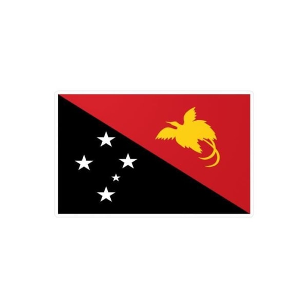 Klistermärke Papua Nya Guineas flagga 7,0x11,0 cm i 1000 bitar