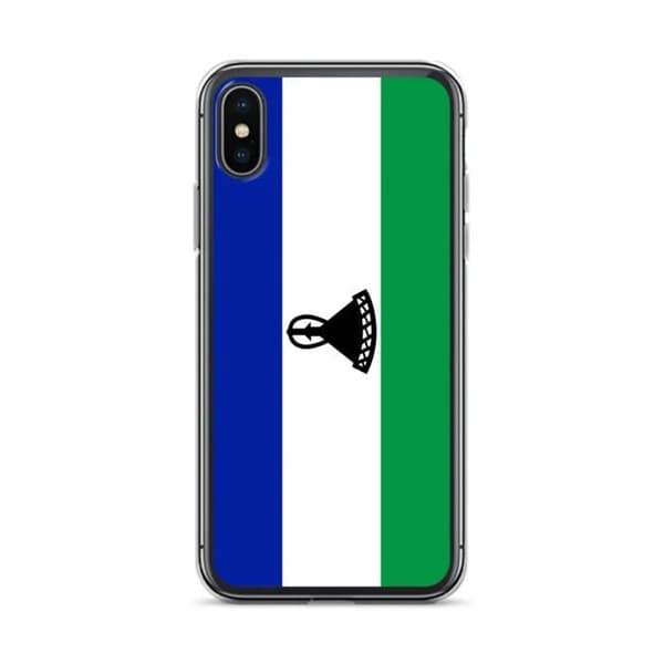 Coque - PIXELFORMA - iPhone X - Lesothon lippu - Täysi suoja - Joustava Lesothos flagga