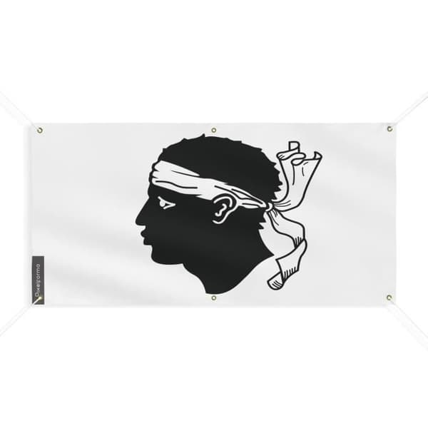 Corsica Flag Banner 6 öljetter 40x80cm i polyester