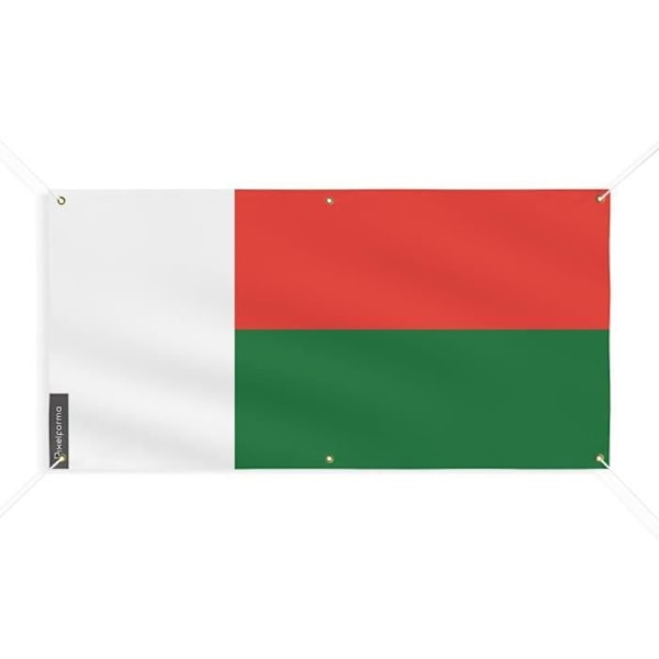 Banner Flag of Madagascar 6 Øjer 200x400cm i polyester