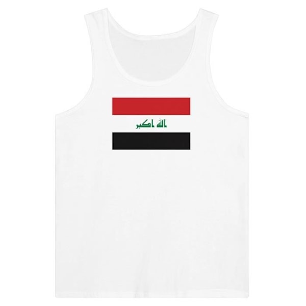 Iraq Flag Tank Top i hvid Vit XS