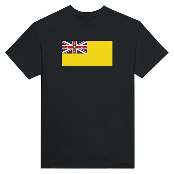 Niue Flag T-shirt i sort farve Svart jag