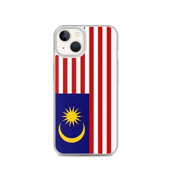 Coque - PIXELFORMA - iPhone 13 - Malaysisk flag - Blødt silikone - Fuld beskyttelse Malaysiska flaggan