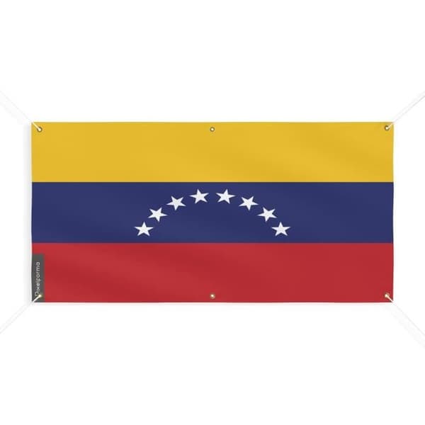 Venezuelan lippubanneri 6 silmukkaa 70x140cm polyesteriä