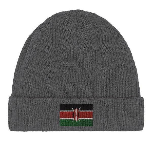 Bonnet Flag Kenya i Grå Grå