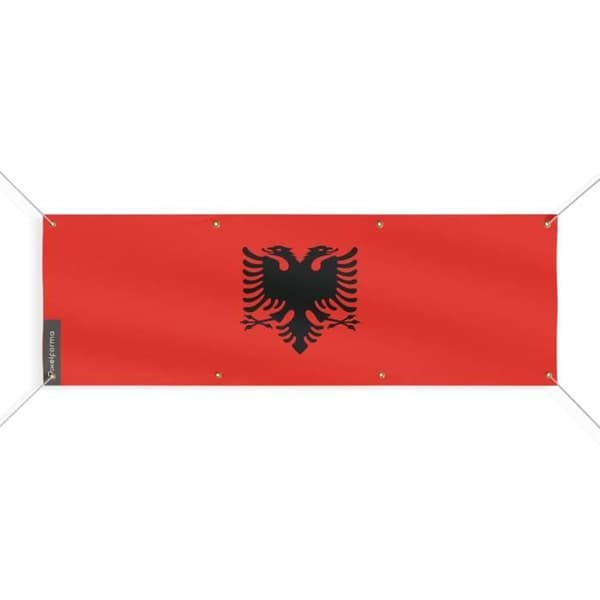 Albanian lippu 8 silmukkaa 140x420 cm