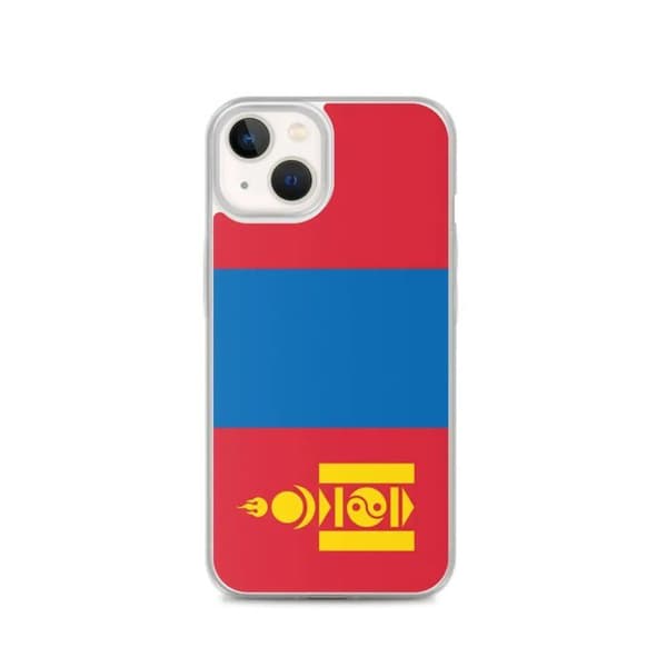 Coque iPhone - iPhone 13 - Mongoliets flag - Blødt silikone - Fuld beskyttelse - Letvægts Mongoliets flagga