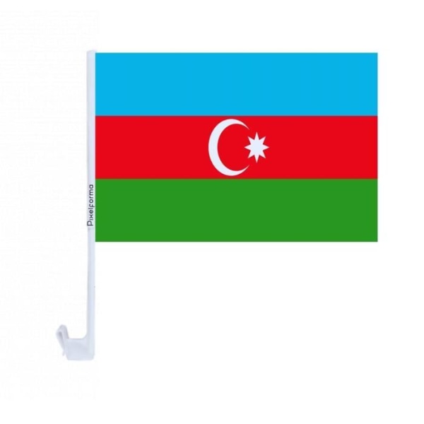 Azerbajdzjans bilflagga i polyester 14x21cm 10 st