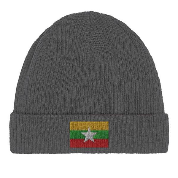 Bonnat Flag Myanmar i Grå Grå