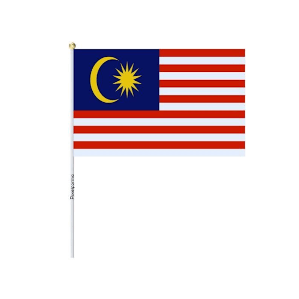 Partier Malaysias miniflag i 50 stykker 20x30cm