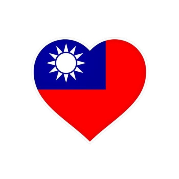 Taiwan Flag -sydäntarra useissa koossa 1 cm 1000 kappaleessa