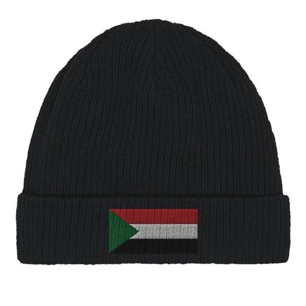 Bonnet Flag Sudan i Sort Svart