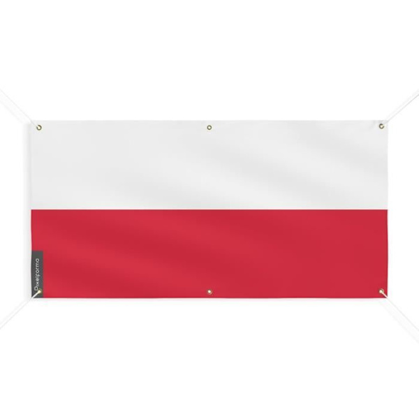 Lippu Puolan lippu 6 silmukkaa 200x400cm polyesteriä