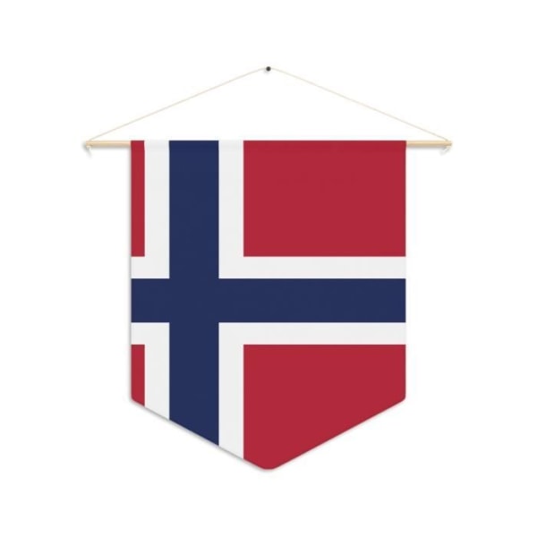 Svalbard og Jan Mayens flag til at hænge i lærred 30x45cm