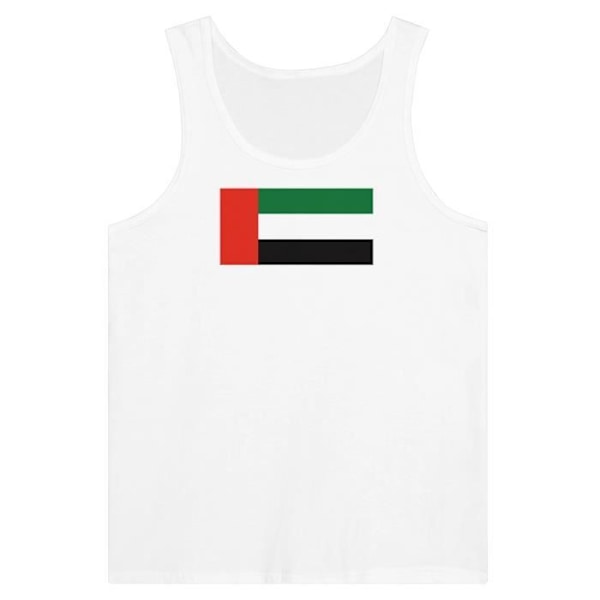 UAE Flag Tank Top i hvid Vit XXL