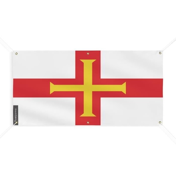 Banner Flag of Guernsey 6 Øjer 80x160cm i polyester