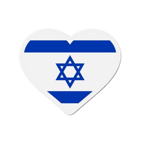 Israel Flag Heart Magnet 50 stycken i 7cm