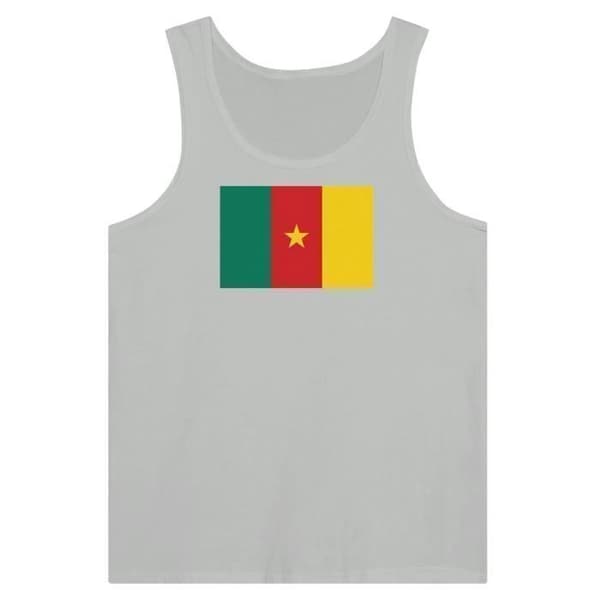 Kamerun flagga linne i grått Grå jag