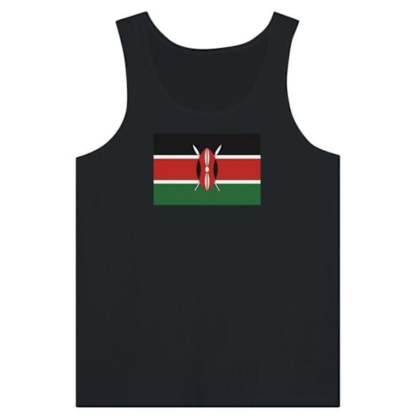 Kenya Flag Tank Top i Sort Svart XXL