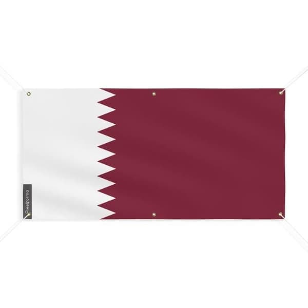 Qatarin lippubanneri 6 silmukkaa 100x200cm polyesteriä