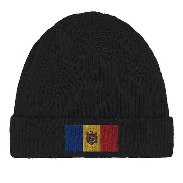 Hætteflag Moldavien i Sort Svart
