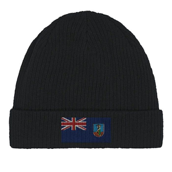 Bonnet Drapeau Montserrat i Sort Svart