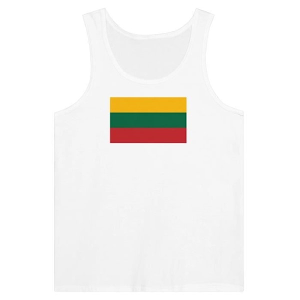 Litauen Flag Tank Top i hvid Vit M