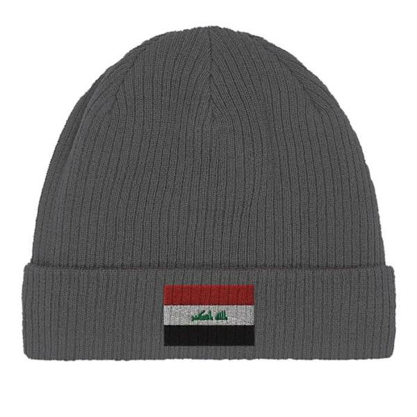 Hætte Flag Irak i Grå Grå