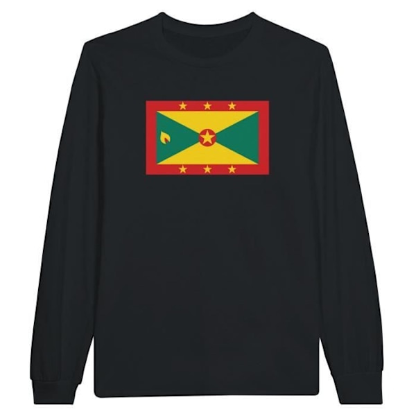 Grenada Flag pitkähihainen musta T-paita Svart S