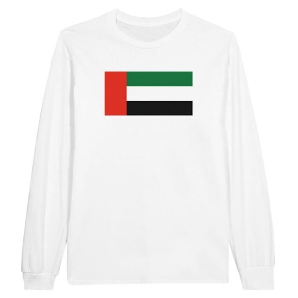 UAE Flag pitkähihainen T-paita valkoinen Vit M