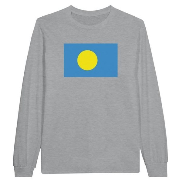 Palau Flag pitkähihainen t-paita harmaa Grå XXXL