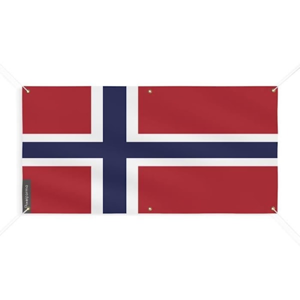 Banner Flagga för Svalbard och Jan Mayen 6 öljetter 90x180cm i polyester