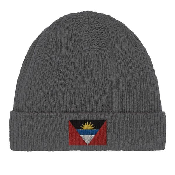 Bonnetflagga Antigua och Barbuda i grått Grå